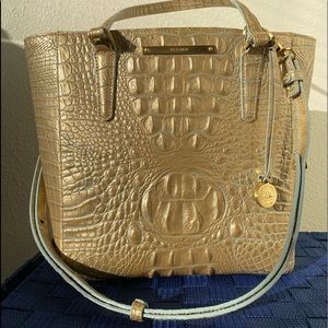 SOLD!!  Brahmin Harrison Stonewash Gold